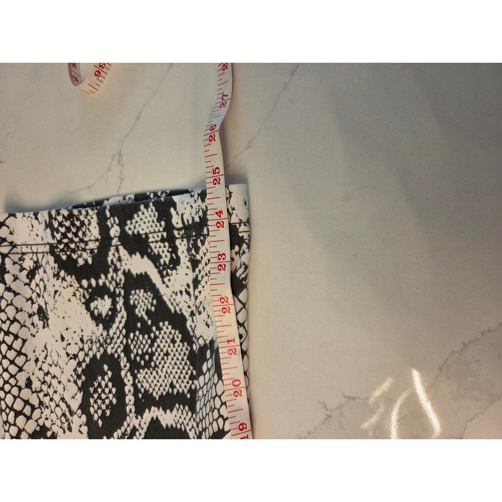Lysse Snake Print Crop Pants Grey White Metallic Side Stripe Straight Leg 28 - Picture 9 of 10